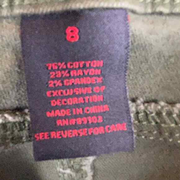 Earl Jeans Pants Womens 8 Green Straight Leg Stretch 5 Pocket Casual Jeans - Picture 5 of 7